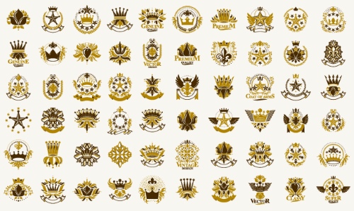 Heraldic Emblem Sets 25xAI