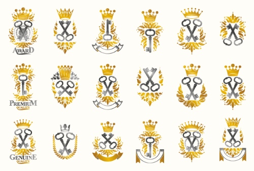 Heraldic Emblem Sets 25xAI