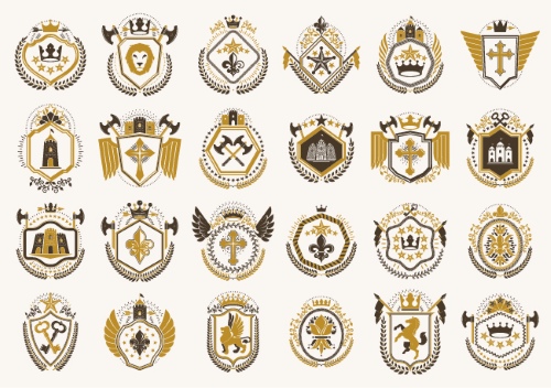 Heraldic Emblem Sets 25xAI