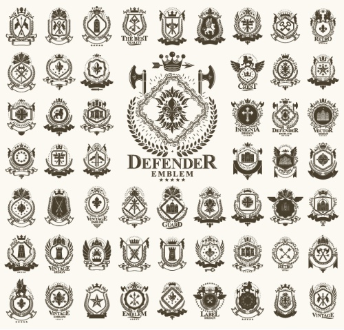 Heraldic Emblem Sets 25xAI