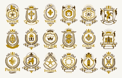 Heraldic Emblem Sets 25xAI