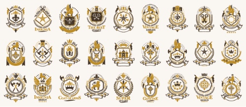 Heraldic Emblem Sets 25xAI