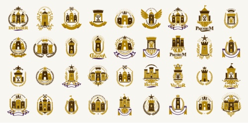 Heraldic Emblem Sets 25xAI