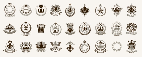 Heraldic Emblem Sets 25xAI