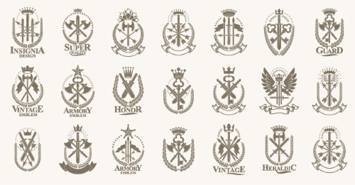 Heraldic Emblem Sets 25xAI