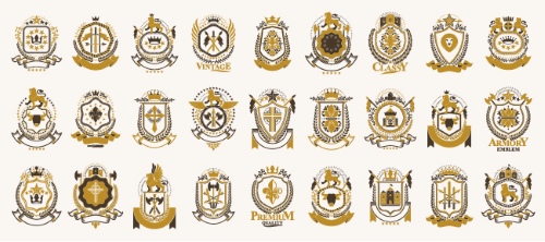 Heraldic Emblem Sets 25xAI