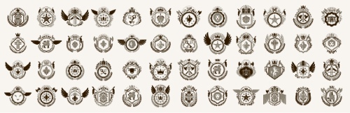 Heraldic Emblem Sets 25xAI
