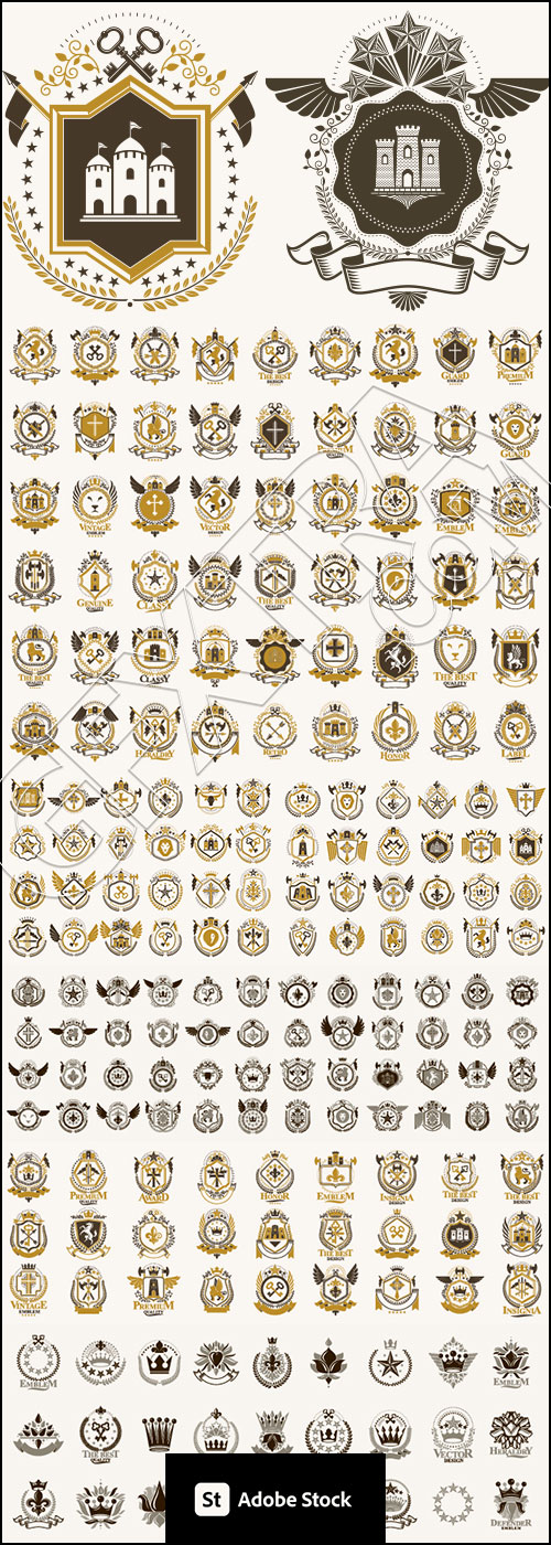 Heraldic Emblem Sets 25xAI
