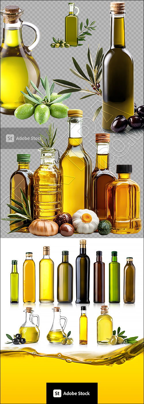 Olive Oil Bottle on White  Background 8xPNG, 22xJPG