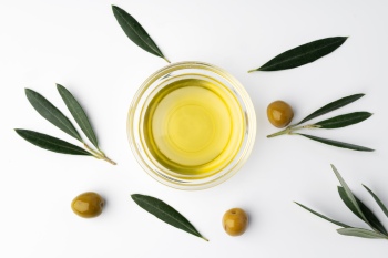 Olive & Olive Oil on White Background 30xJPG