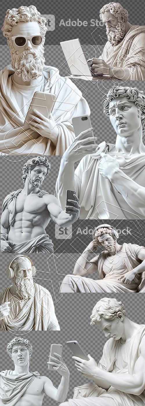 Trendy Sculptures Using Electronics 36xPNG