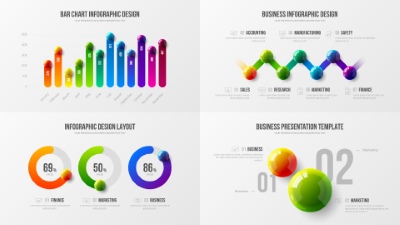 Business Infographic Presentation Vectors 16xAI