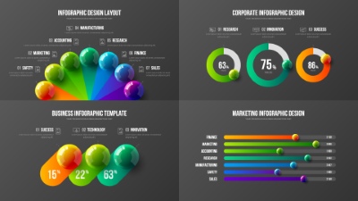 Business Infographic Presentation Vectors 16xAI