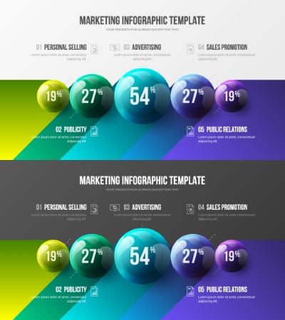Business Infographic Presentation Vectors 16xAI