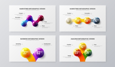 Business Infographic Presentation Vectors 16xAI