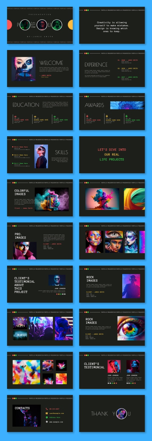 Presentation Template Design Layouts 3xINDT