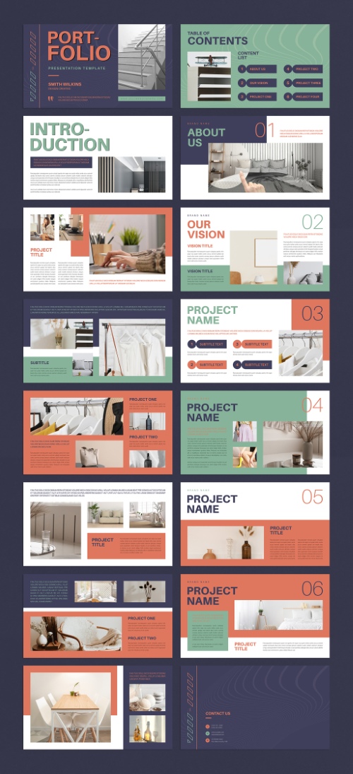 Presentation Template Design Layouts 3xINDT