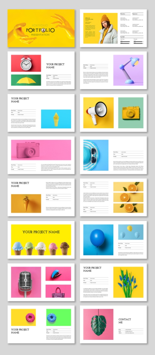 Presentation Template Design Layouts 3xINDT