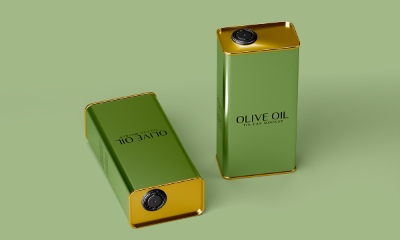 Olive Oil Packing, Canister & Bottle Mockups 12xPSDT