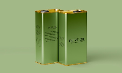 Olive Oil Packing, Canister & Bottle Mockups 12xPSDT