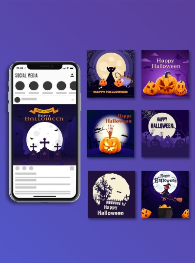 Halloween Social Media Layouts 25xAIT Halloween Social Media Layouts 25xAIT
