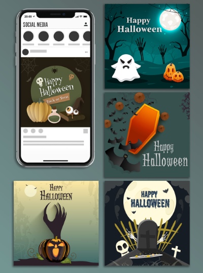 Halloween Social Media Layouts 25xAIT Halloween Social Media Layouts 25xAIT