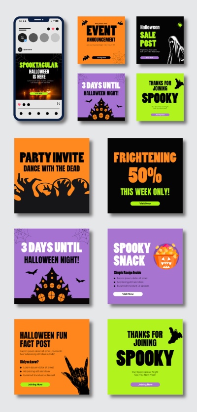Halloween Social Media Layouts 25xAIT Halloween Social Media Layouts 25xAIT