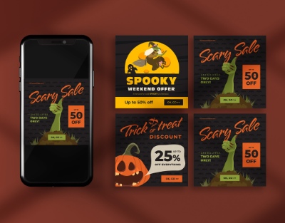 Halloween Social Media Layouts 25xAIT Halloween Social Media Layouts 25xAIT