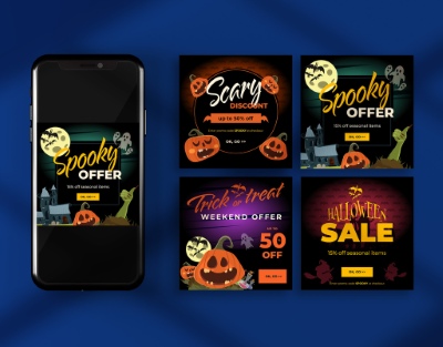Halloween Social Media Layouts 25xAIT Halloween Social Media Layouts 25xAIT