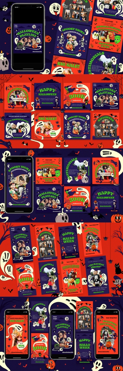 Halloween Social Media Layouts 25xAIT Halloween Social Media Layouts 25xAIT