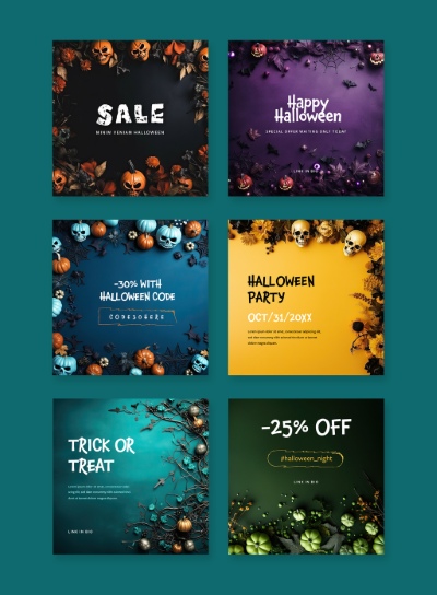 Halloween Social Media Layouts 25xAIT Halloween Social Media Layouts 25xAIT
