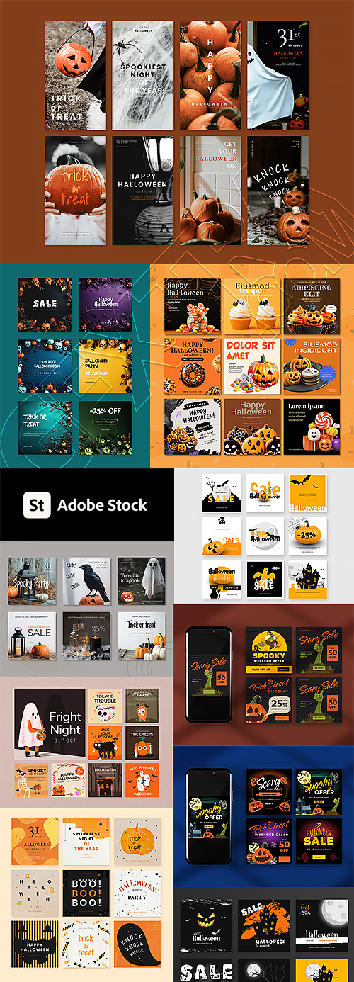 Halloween Social Media Layouts 25xAIT