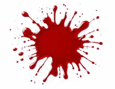 Blood Splashes on Transparent Backgrounds 24xPNG