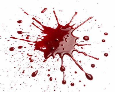Blood Splashes on Transparent Backgrounds 24xPNG
