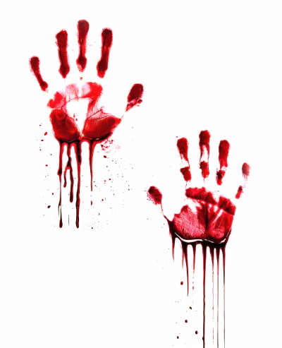 Blood Splashes on Transparent Backgrounds 24xPNG