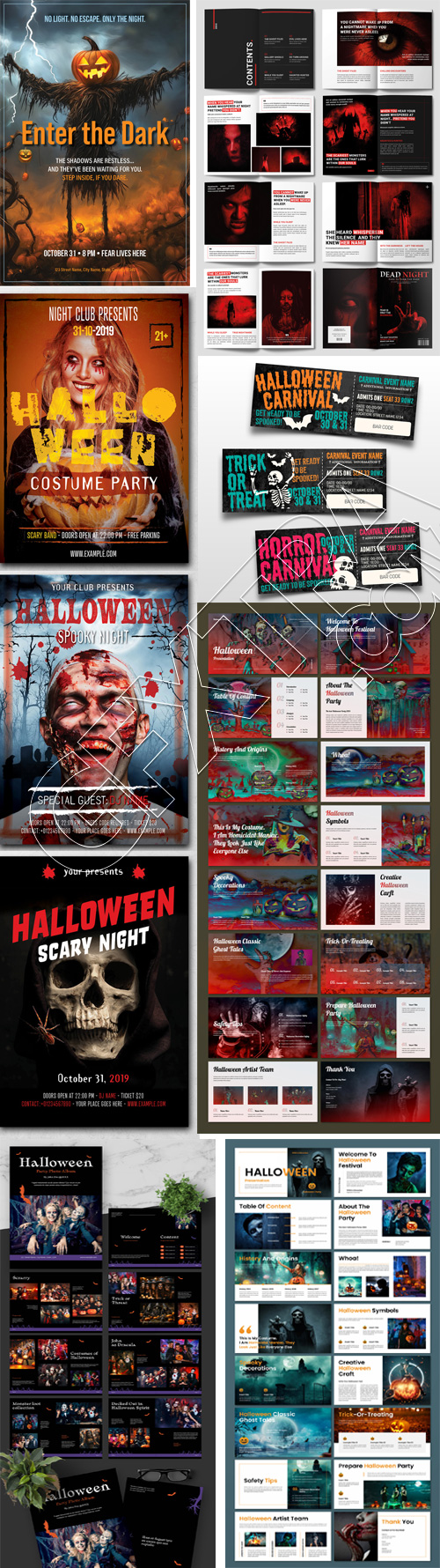 Halloween InDesign Templates 10xINDT