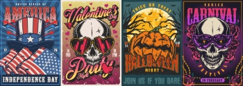 Halloween Vintage Design Posters, Labels & Elements 30xAI Halloween Vintage Design Posters, Labels & Elements 30xAI