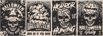 Halloween Vintage Design Posters, Labels & Elements 30xAI Halloween Vintage Design Posters, Labels & Elements 30xAI