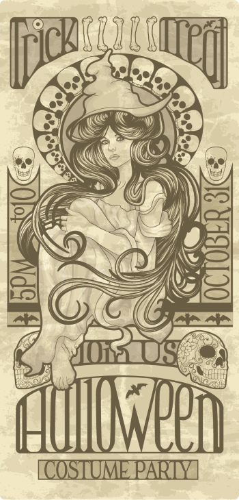 Halloween Vintage Design Posters, Labels & Elements 30xAI Halloween Vintage Design Posters, Labels & Elements 30xAI