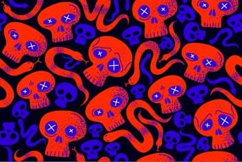Scary Zombie Cartoon Letters & Patterns 17xAI Scary Zombie Cartoon Letters & Patterns 17xAI