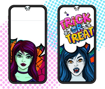 Halloween Banners & Posters Pop Art Style 15xAI