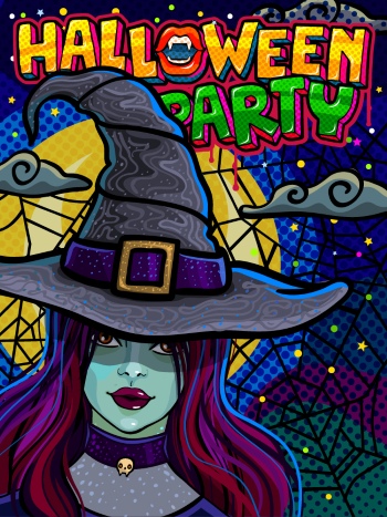 Halloween Banners & Posters Pop Art Style 15xAI