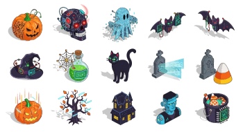Halloween Futuristic Toons 25xAI