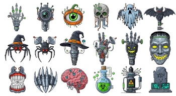 Halloween Futuristic Toons 25xAI