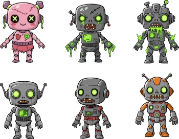 Halloween Futuristic Toons 25xAI