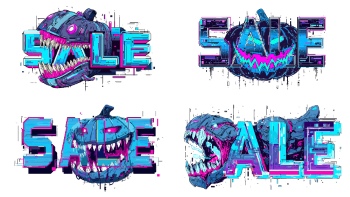 Halloween Futuristic Toons 25xAI