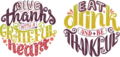 Thanksgiving Vector Design Elements 16xAI