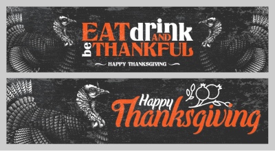 Thanksgiving Vector Design Elements 16xAI