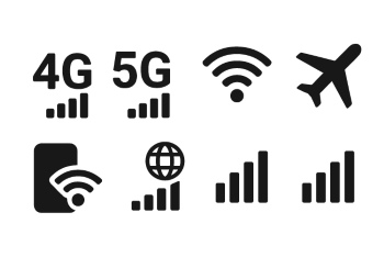 5G Mobile Communication Templates & Icons 30xAI