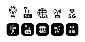 5G Mobile Communication Templates & Icons 30xAI